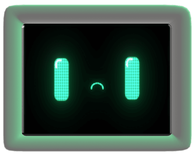A sad robot face